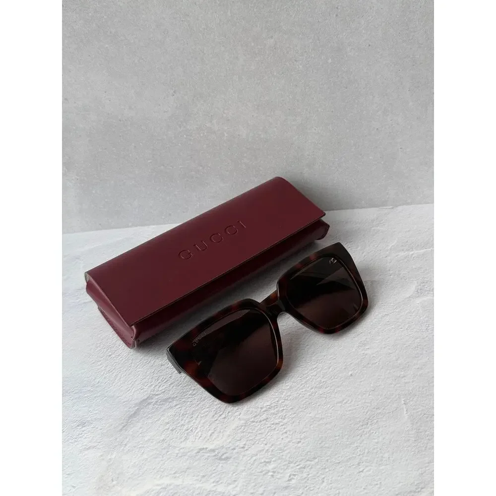NEW Gucci GG2102S Brown Square Sunglasses
